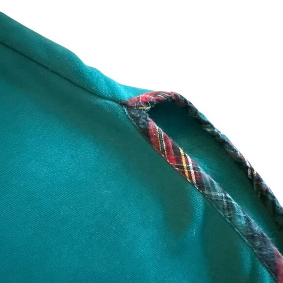 Vintage 90s Night Gear Sweatshirt Nightgown One Size Teddy Rain Bear Plaid Comfy - Picture 5 of 12